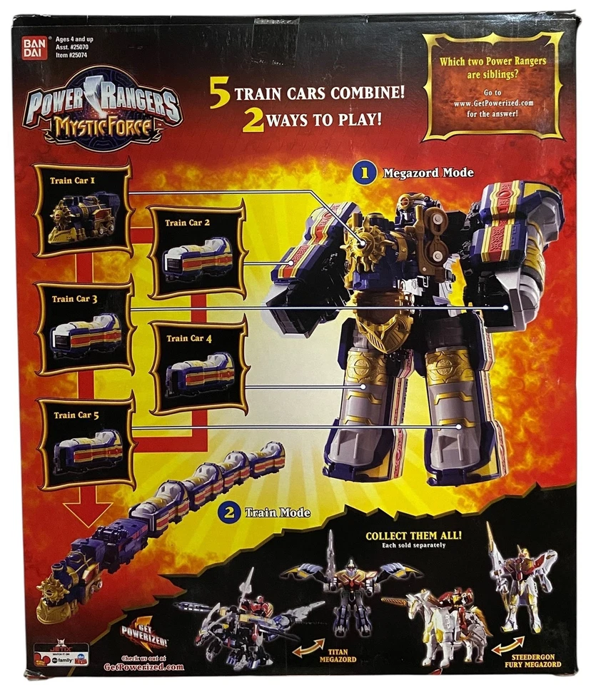 Power Rangers Mystic Force Solar Streak Megazord NUEVO Tren Bandai 2006 Foto 2 de 4