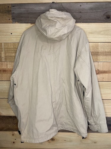 Eddie Bauer Legend Mt. Adams Pullover Hooded Canvas Men's Jacket Large Tan - Picture 10 of 13