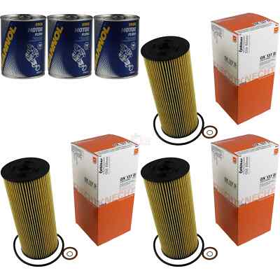 3x Original MAHLE / KNECHT Ölfilter OX 137D + 3x SCT Motor Flush Motorspülung
