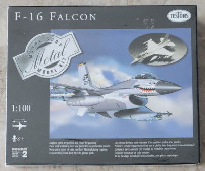 Vintage New 1999 Testors F-16 Falcon Metal Body Model Kit 1:100 Scale #5540 NIB