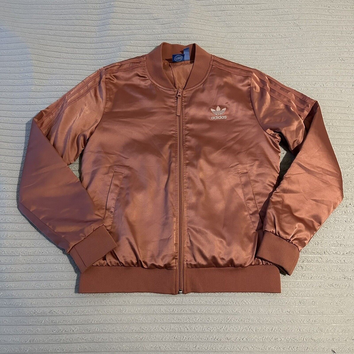 Adidas Womens Bomber Jacket Graphic Print Rose Pink UK UK