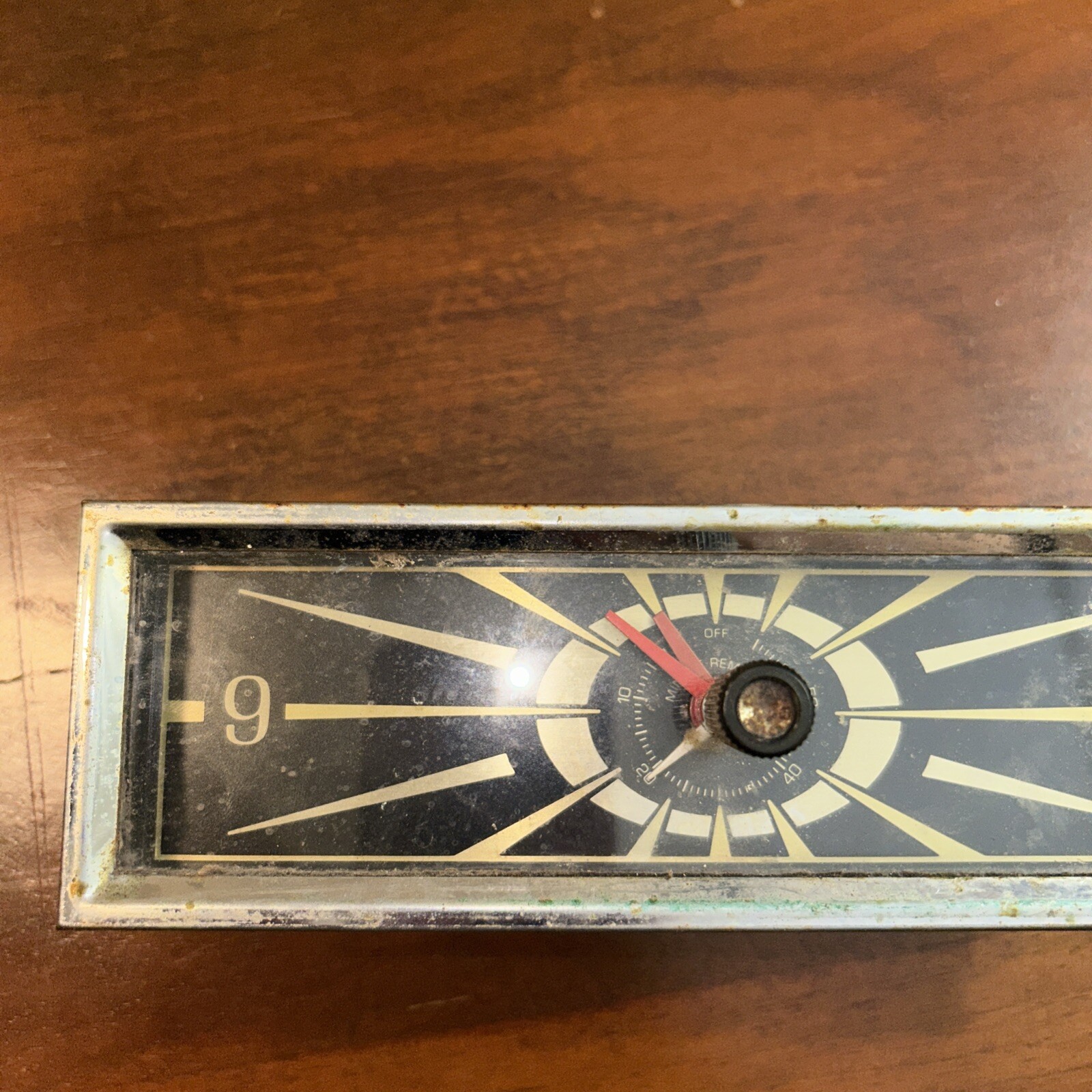 Vtg Range Clock And Timer M003B 3QW 120 VAC MCM Features Range Gold Black Red