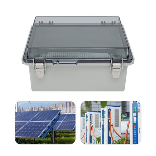 Hinged Lid IP66 Waterproof ABS Enclosure Junction Box Electrical 220x170x110 mm