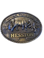 Hesston 1981 NFR Belt Buckle Limited Edition National Finals Rodeo Vintage