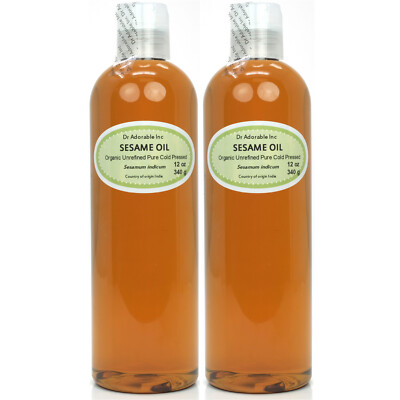 24 oz Premium UNREFINED Sesame Seed Oil Pure Organic Cold Pressed Best Fresh