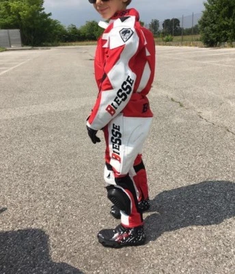 BI ESSE TUTA MINIMOTO BAMBINO ANNI 4/5 6 7 8 9 10 11 12 13 14 GOBBA PROTEZIONI CE BIESSE