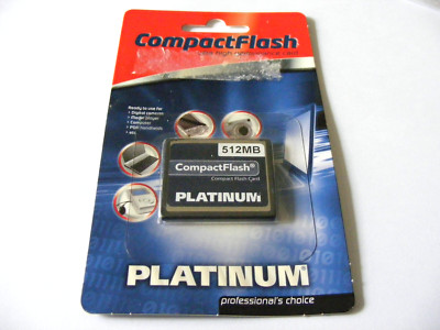 512MB Compact Flash Card ( 512 MB CF Karte ) PLATINUM Neu