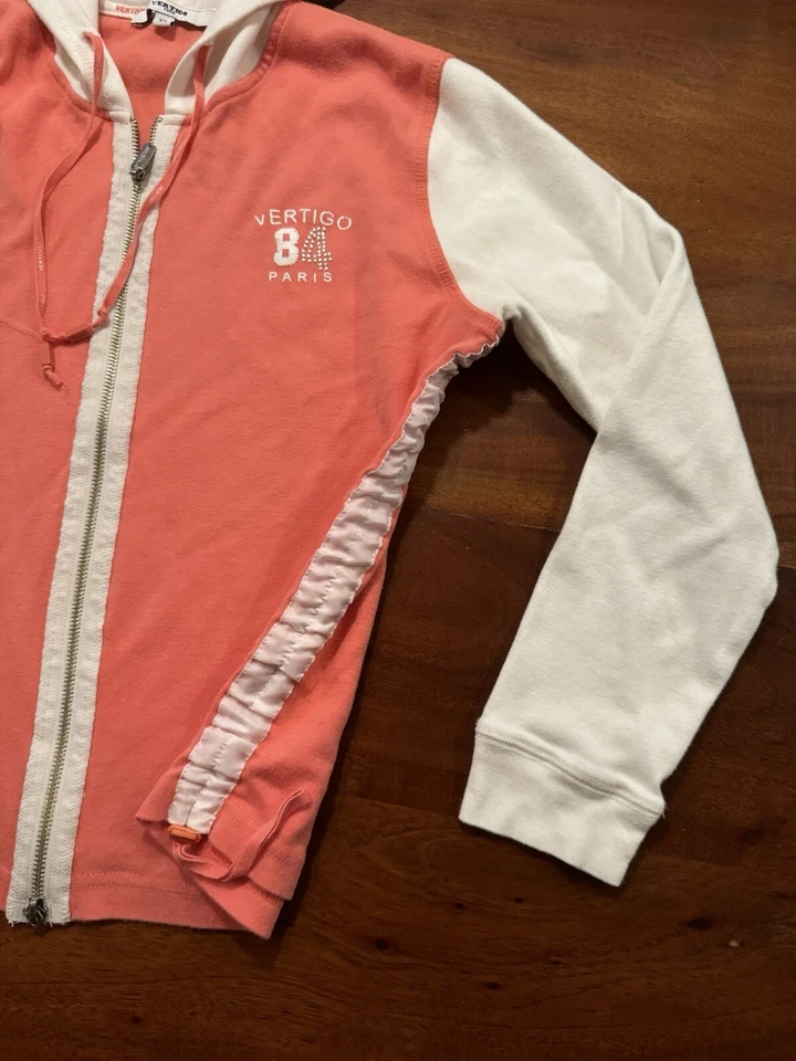 Vertigo Paris Women’s Pink Zip Up Hoodie Sweater Sz XL Foto 2 de 4