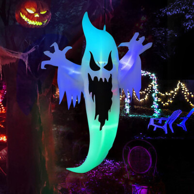 5ft Halloween Inflatable Blow up Hanging Ghost Color Changing Lawn Garden Yard