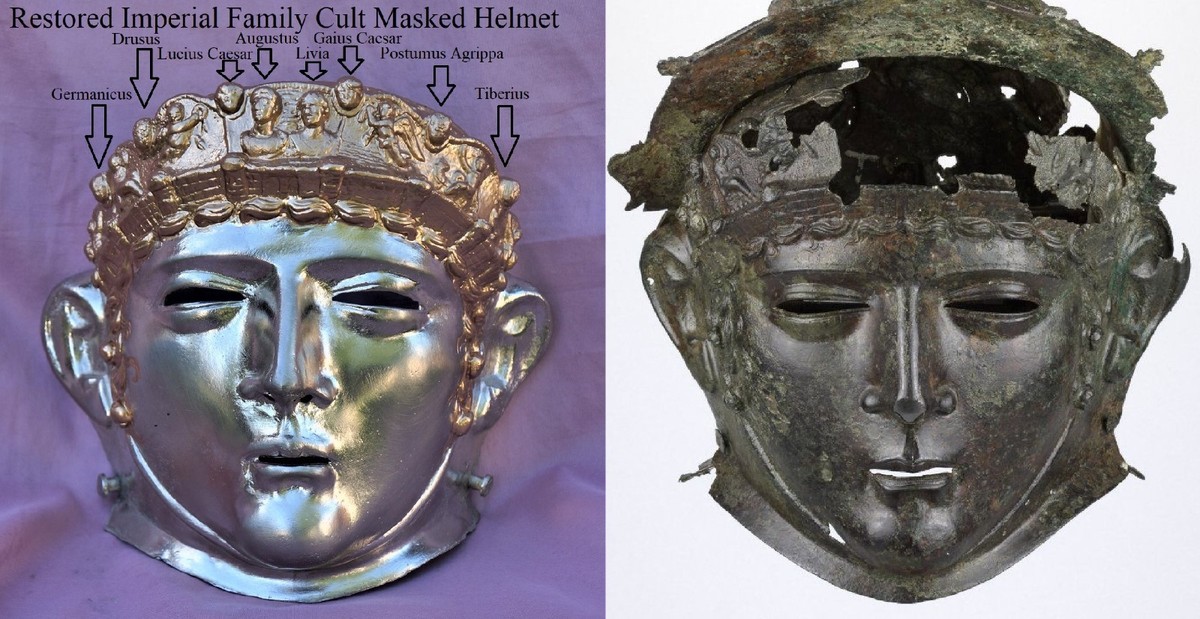 Roman Standard Bearer Signifer Masked Sports Cavalry Helmet Armor