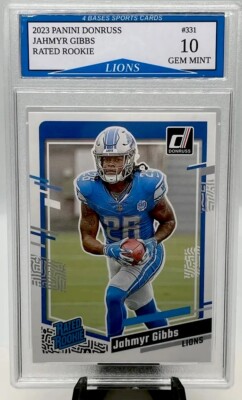 2023 Panini Donruss Jahmyr Gibbs Lions Rated Rookie Card #331 Gem Mint 10!