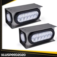 2x Fit For Truck LED Trailer Steel Box Kit W/ 6" Oval Tail Light 2" Marker Lamps