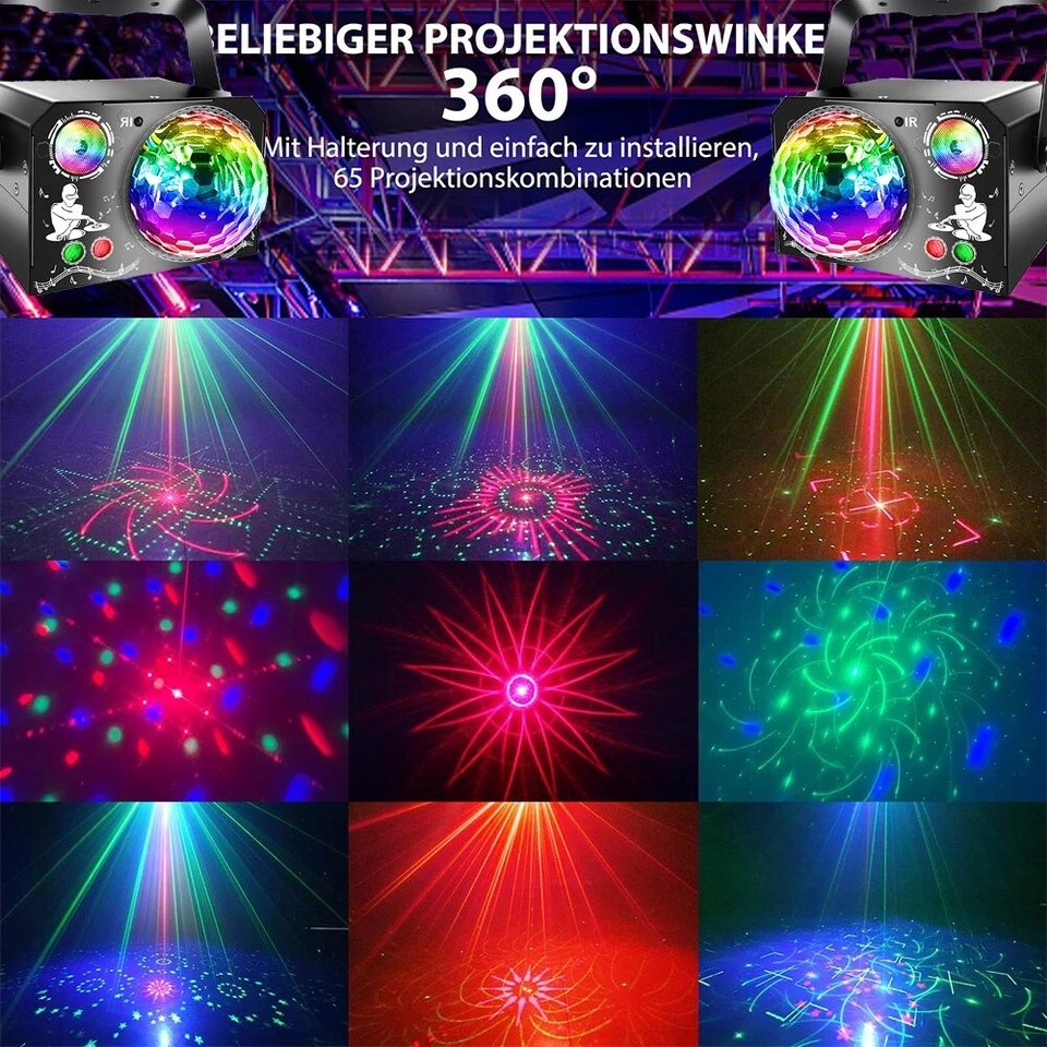 Laserlicht Lichteffekt RGB LED Laser Projektor DJ Disco Party Show Bühnenlicht - Bild 4 von 4