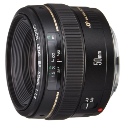Canon Single Focus Lens EF50mm F1.4 USM Full Size Compatible