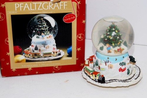 Pfaltzgraf Motion Snow Globe Musical Windup "Deck the Halls" 2000 With Box - Picture 8 of 11