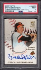 2001 Brooks Robinson Topps Golden Anniversary Great #GAA-BR Autograph PSA 9 Mint