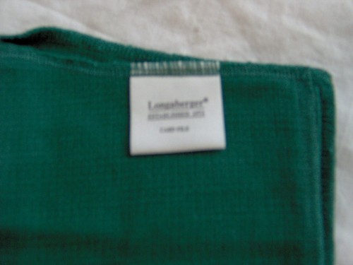 LONGABERGER CARD FILE BASKET FABRIC LINER ONLY Ivy Dark Green New in Pkg - Picture 3 of 4