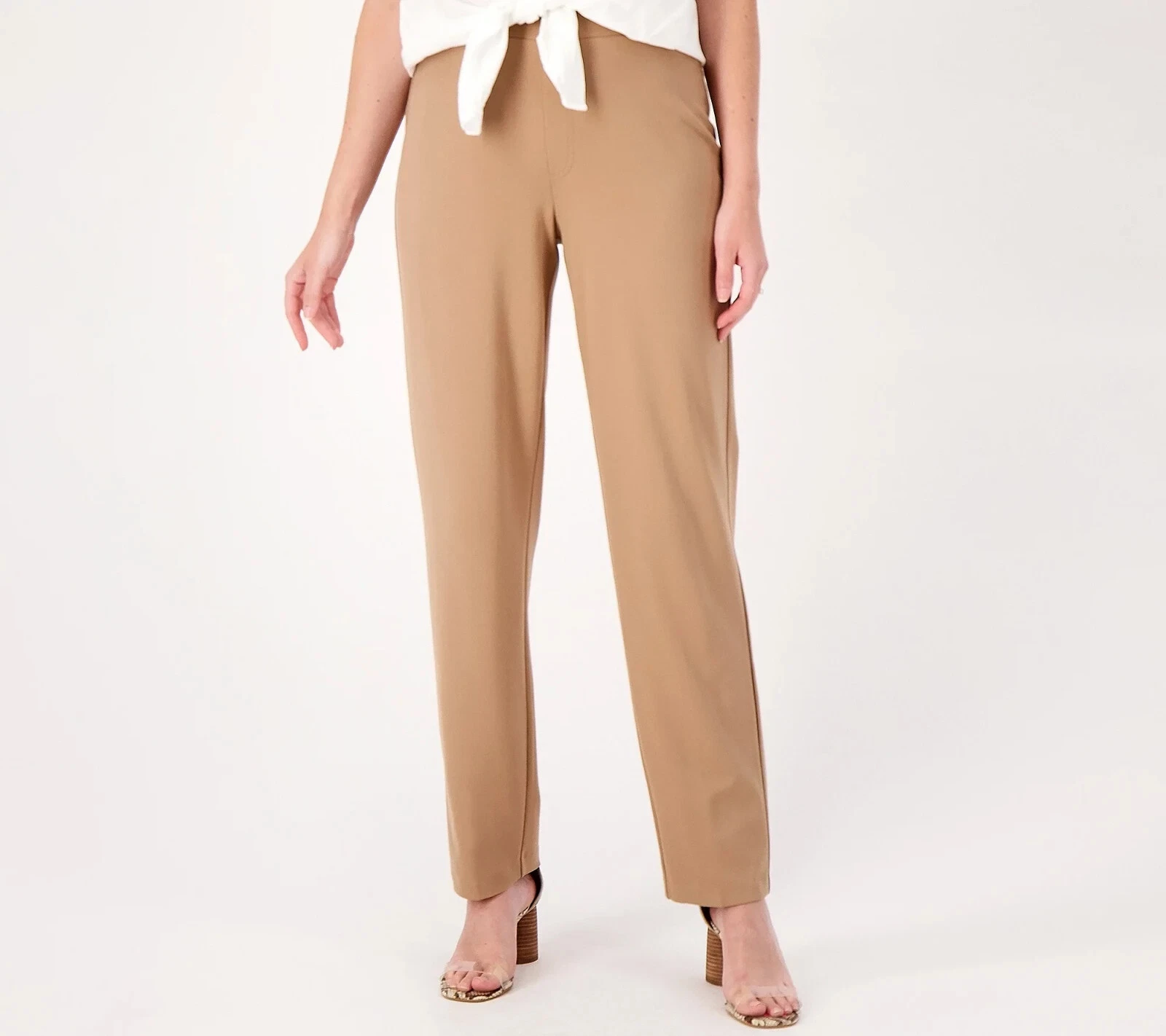 Susan Graver Every Day Reg Supreme Pantalon Jambe Droite Taupe Véritable, 3X A554271