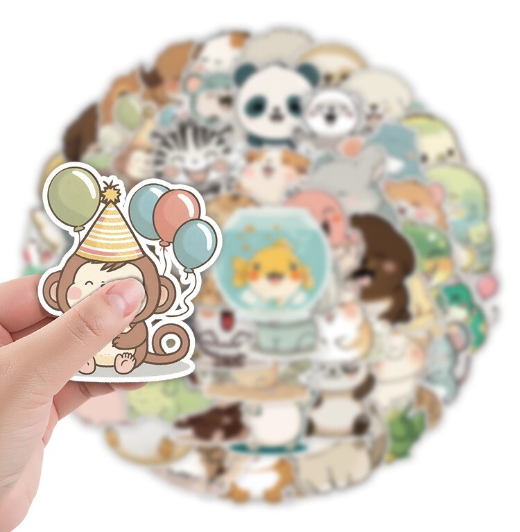 Mode De Paris Stickers: Watercolor Anime Girls, Cottagecore Ephemera (digital Download) - Israel