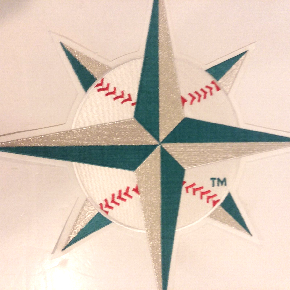 Seattle Mariner's MLB Large Compass Logo Iron on Sew On 14.5 Seattle Mariner's MLB Large Compass Logo Iron on Sew On 14.5