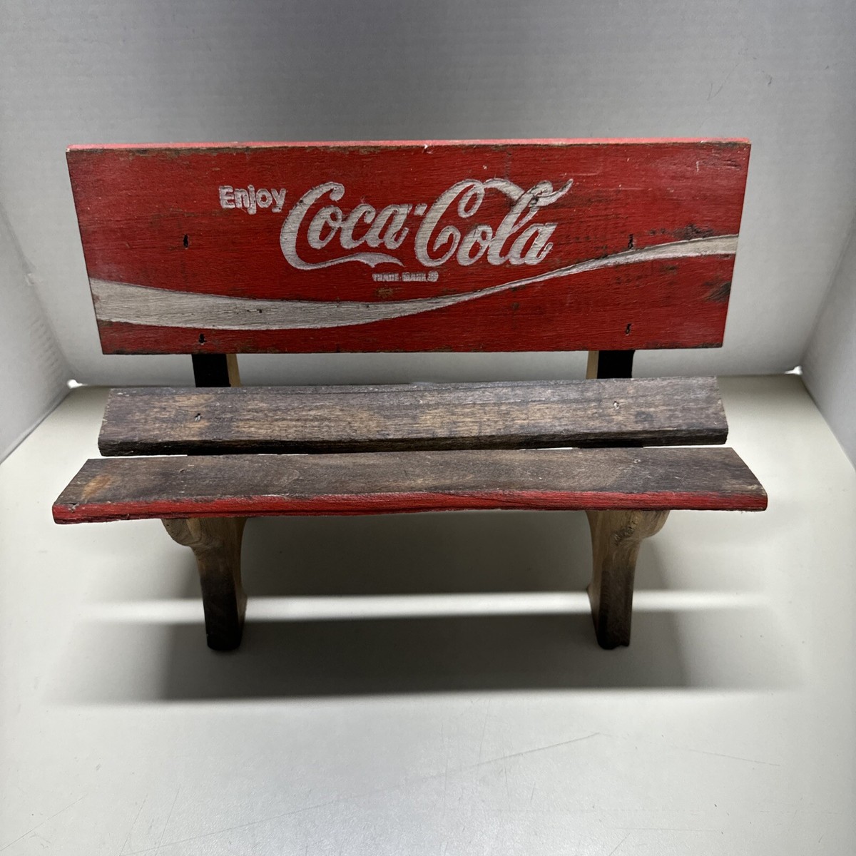 Vintage COCA-COLA DISPLAY BENCH Handmade Wooden Craftsmanship | eBay