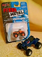QUAD RUNNER LOT 2 MAISTO FRESH METAL ATV 4 WHEELER BLUE PLASTIC LOOSE CHINA.
