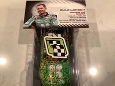 KYLE LARSON AUTOGRAPHED 2019 CHEVY CLOVER DOVER RACE WIN DIECAST, HAT & CARD