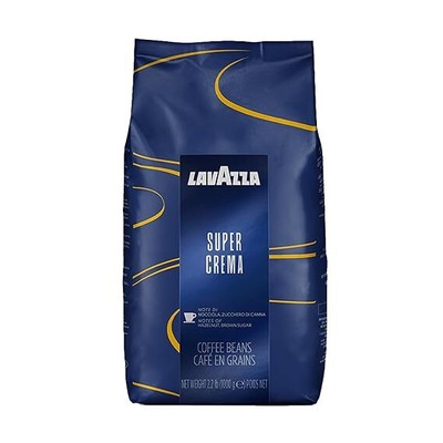 Lavazza Super Crema Whole Bean Coffee Blend light-Medium Espresso Roast 2.2 lb