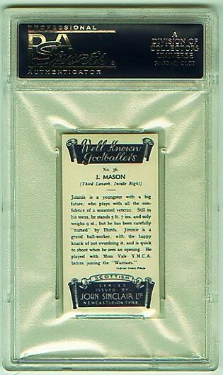 John Sinclair 1938 escocés #36 J.Mason futbolistas conocidos PSA 9 17114543 Foto 2 de 2