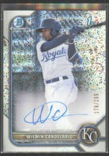 2022 Bowman Chrome Prospects Speckle Refractor 1st Wilmin Candelario Auto /299