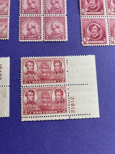 US 1923-1940 7 Blocks Of 4 And 1 Block Of 2 Stamps, VF/XF, See Photos - Picture 6 of 12