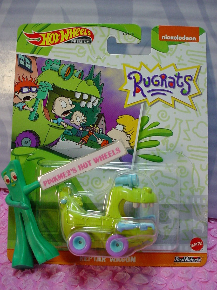 Rugrats REPTAR WAGON☆Green;purple real riders☆Hot Wheels PREMIUM