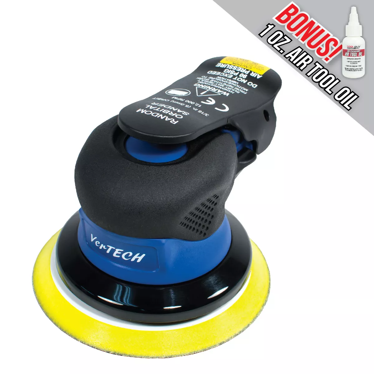 Monótono Escalera idioma 5" & 6" Palm Style Air Random Orbital Sander - Composite Housing - 3/16" Orbit | eBay Monótono Escalera idioma 5" & 6" Palm Style Air Random Orbital Sander - Composite Housing - 3/16" Orbit | eBay