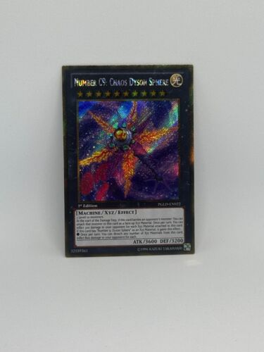 Yugioh Card Number C9: Chaos Dyson Sphere PGLD-EN022 GOLD RARE 1st Edition - LP - Picture 1 of 2