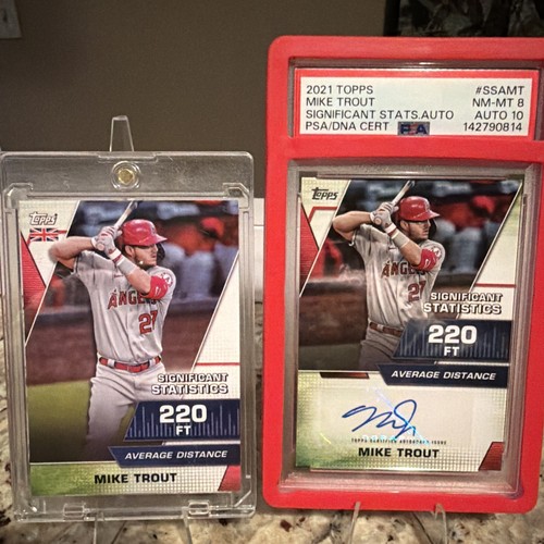 Mike Trout Auto PSA SSP 2021 Topps Significant Stats Auto 1/25 MVP SSP Angels