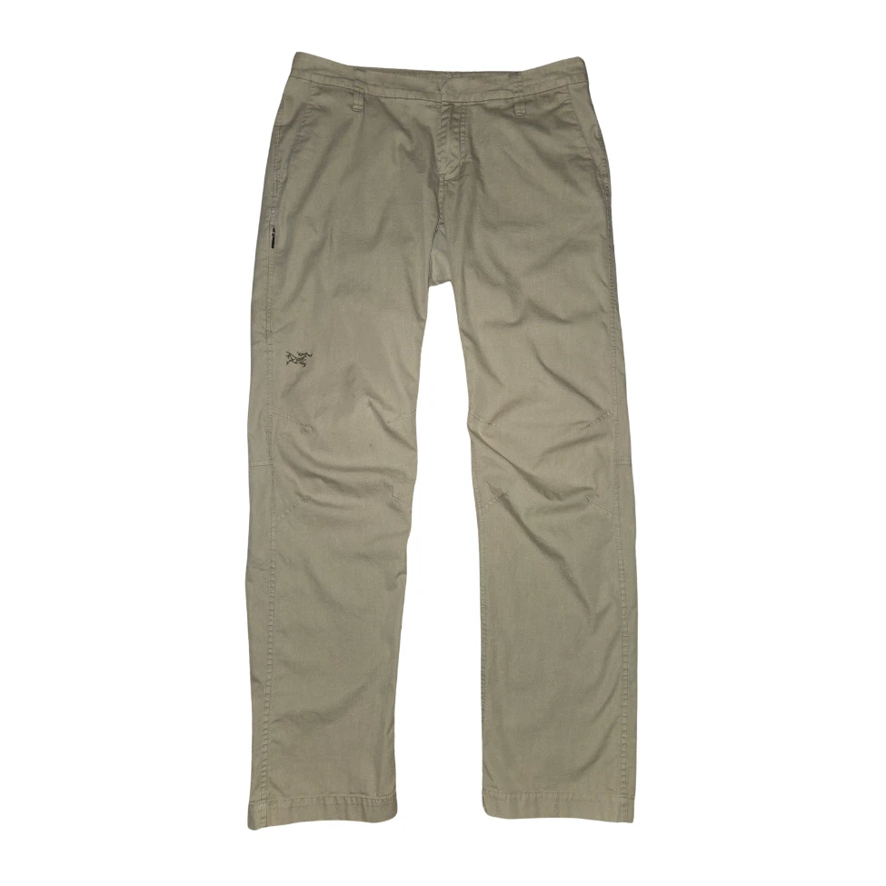 Arc'Teryx A2B Commuter Chino Pants Khaki Trim Fit Cotton blend Hiking Mens 34x32