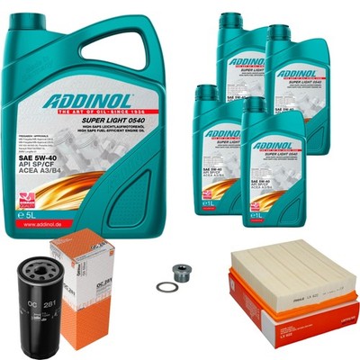 MAHLE Inspektionspaket 9L ADDINOL SUPER LIGHT 5W-40 für Audi A6 Avant 4B C5 S6
