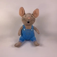 Kohls Cares for Kids If You Give a Mouse Cookie Tan 15” Plush Blue Overalls