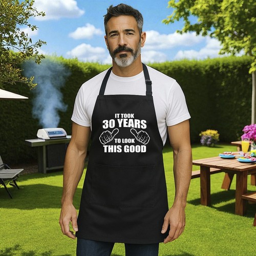 30th Birthday Kitchen Apron Cooking BBQ Accessory Gift Idea Born in 1995 Thirty - Picture 2 of 6
