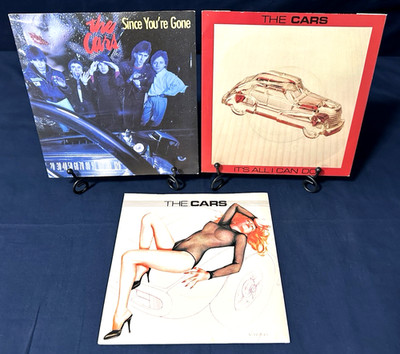  (3) lot THE CARS ''Candy-O/Let's Go'' + 2 UK Orig. Press 7'' w/PS Beautiful MINT-
