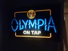 Vintage Olympia Beer Sign 22” x 14” Fluorescent Light Good Condition 1980s Bar
