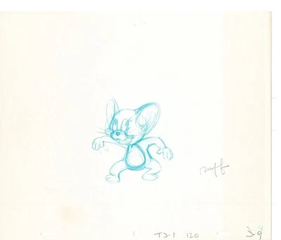 Tom & Jerry 2 LOT Cartoon Animation Cel Drawings Anime Filmation 1980-82 OD-07 - Image 1 of 2