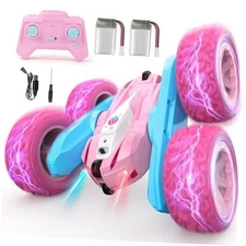 Remote Control Car RC Cars for Girls, Rechargeable RC Truck, 2.4Ghz Double Pink