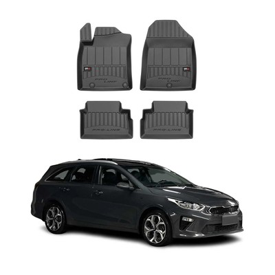 OMAC Gummi Fußmatten für Kia Ceed 2018-2025 Premium TPE 3D Automatten Schwarz 4x