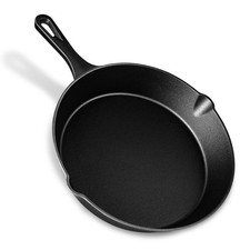 Cast Iron Skillet, 10" Pre-seasoned Non-stick Frying Pan, Vonshef