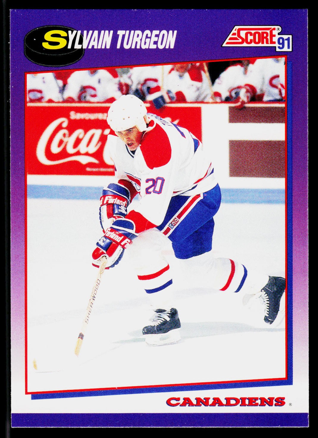 Sylvain Turgeon, 1991-92 Score American, #208, Montreal Canadiens,