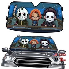 Horror Windshield Sun Shade for Car SUV Truck 55x30 Inches , Size S Killer