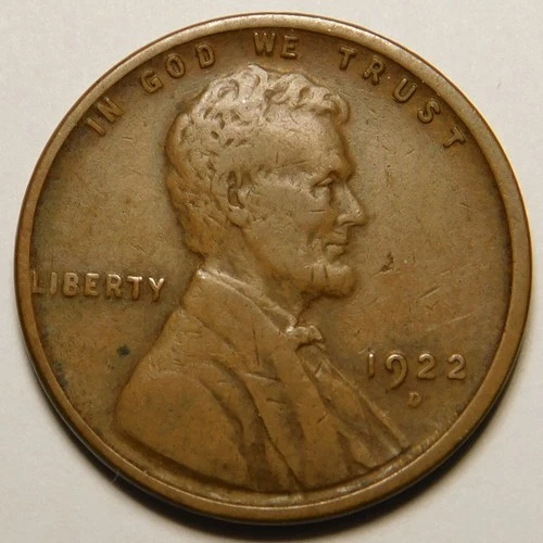 1922 D Lincoln Wheat Cent Penny F - VF   "Actual Coin Pictured"