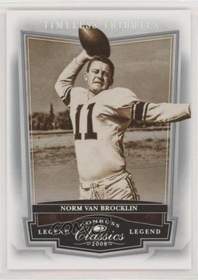 2008 Donruss Classics Legend Timeless Tributes Silver Norm Van Brocklin HOF u6m