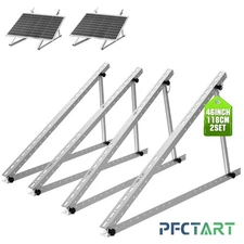 2 Set 118CM 0-90° Adjustable Solar Panel Brackets Mount Tilt Bracket Caravan RV